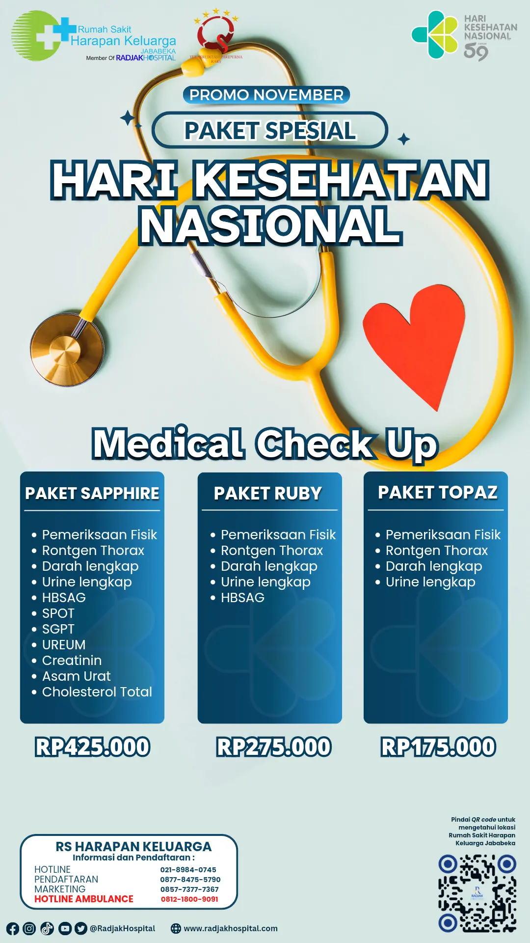 sub-Paket Medical Check Up Spesial Hari Kesehatan Nasional